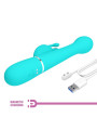 DEJON VIBRADOR RABBIT 3 EN 1 MULTIFUNCIÓN VERDE AGUA DE LA MARCA PRETTY LOVE FLIRTATION