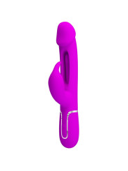 KAMPAS VIBRADOR RABBIT 3 EN 1 MULTIFUNCIÓN CON LENGUA VIOLETA DE LA MARCA PRETTY LOVE FLIRTATION