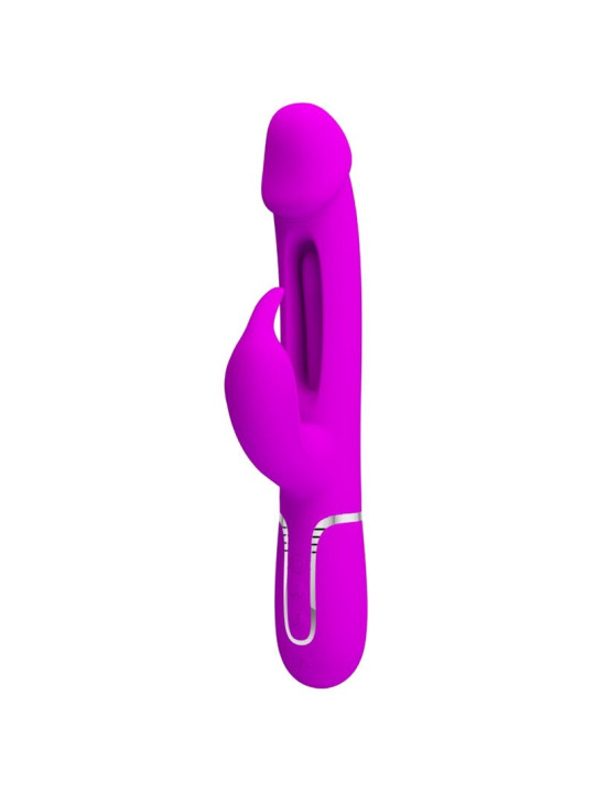 KAMPAS VIBRADOR RABBIT 3 EN 1 MULTIFUNCIÓN CON LENGUA VIOLETA DE LA MARCA PRETTY LOVE FLIRTATION