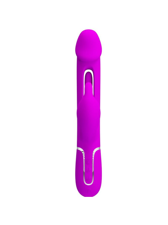 KAMPAS VIBRADOR RABBIT 3 EN 1 MULTIFUNCIÓN CON LENGUA VIOLETA DE LA MARCA PRETTY LOVE FLIRTATION