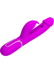 KAMPAS VIBRADOR RABBIT 3 EN 1 MULTIFUNCIÓN CON LENGUA VIOLETA DE LA MARCA PRETTY LOVE FLIRTATION