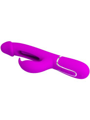 KAMPAS VIBRADOR RABBIT 3 EN 1 MULTIFUNCIÓN CON LENGUA VIOLETA DE LA MARCA PRETTY LOVE FLIRTATION