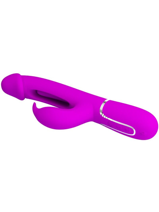 KAMPAS VIBRADOR RABBIT 3 EN 1 MULTIFUNCIÓN CON LENGUA VIOLETA DE LA MARCA PRETTY LOVE FLIRTATION