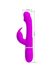 KAMPAS VIBRADOR RABBIT 3 EN 1 MULTIFUNCIÓN CON LENGUA VIOLETA DE LA MARCA PRETTY LOVE FLIRTATION