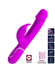 KAMPAS VIBRADOR RABBIT 3 EN 1 MULTIFUNCIÓN CON LENGUA VIOLETA DE LA MARCA PRETTY LOVE FLIRTATION