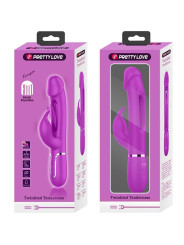 KAMPAS VIBRADOR RABBIT 3 EN 1 MULTIFUNCIÓN CON LENGUA VIOLETA DE LA MARCA PRETTY LOVE FLIRTATION