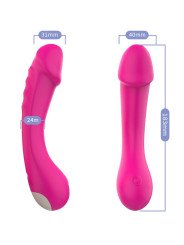 DILDO VIBRADOR PUNTO G SILICONA FUCSIA DE LA MARCA ARMONY VIBRATORS