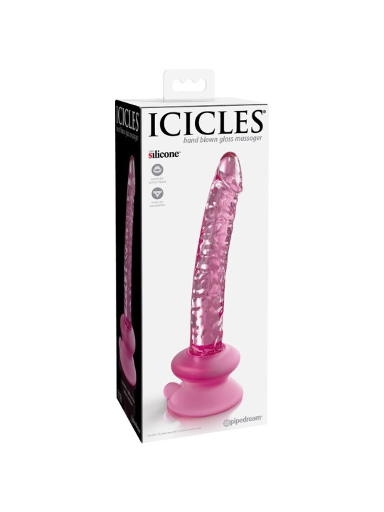 N. 86 DILDO VIDRIO CON VENTOSA DE LA MARCA ICICLES