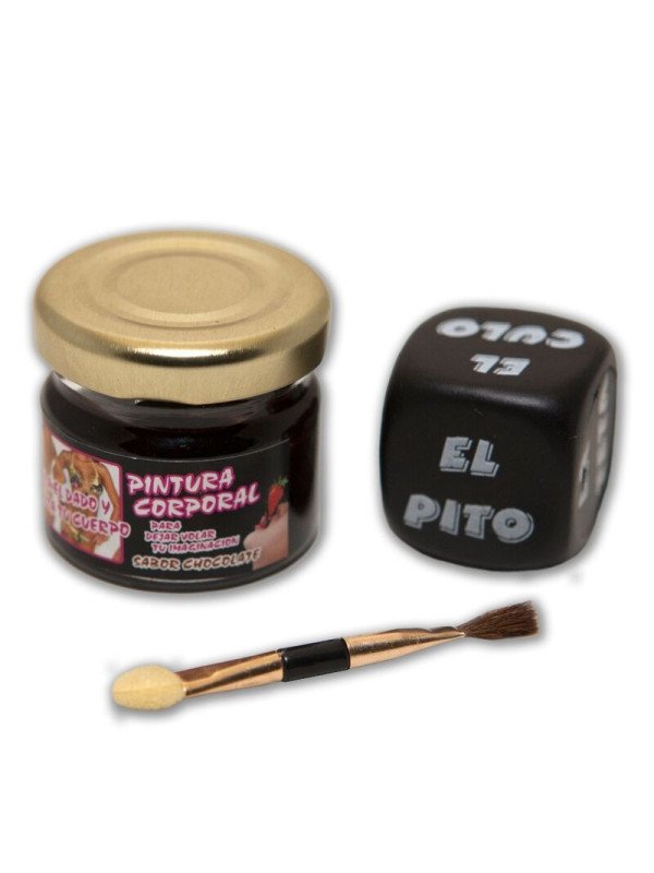 PINTURA DE CHOCOLATE Y DADO DE CUERPO DE LA MARCA DIABLO PICANTE