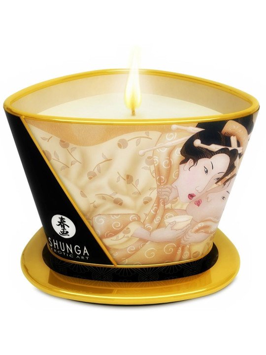 MINI CARESS BY CANDELIGHT VELA MASAJE VAINILLA 170 ML DE LA MARCA SHUNGA CANDLES