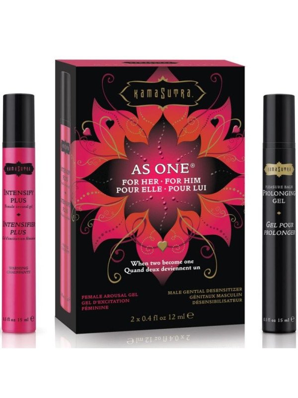 KAMASUTRA - KIT PAREJAS PARA EL Y ELLA AS ONE 12 ML DE LA MARCA KAMASUTRA COSMETICS