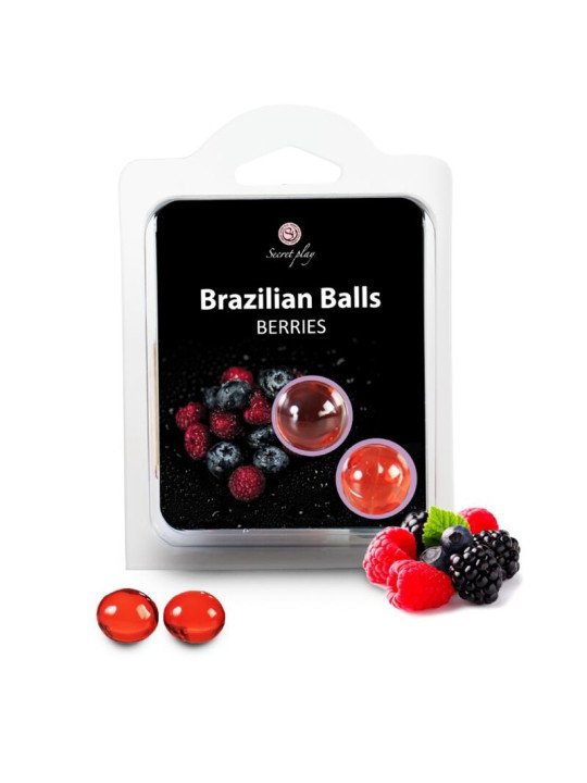 BRAZILIAN BALLS FRUTAS DEL BOSQUE SET 2 BOLAS DE LA MARCA SECRETPLAY COSMETIC