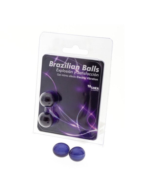 BRAZILIAN BALLS GEL EXCITANTE EFECTO VIBRACIÓN ELÉCTRICA 2 BOLAS DE LA MARCA TALOKA