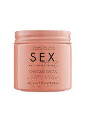 ORGASM GLOW COMPLEMENTO ALIMENTICIO 60 CAPSULAS DE LA MARCA BIJOUX AU NATUREL