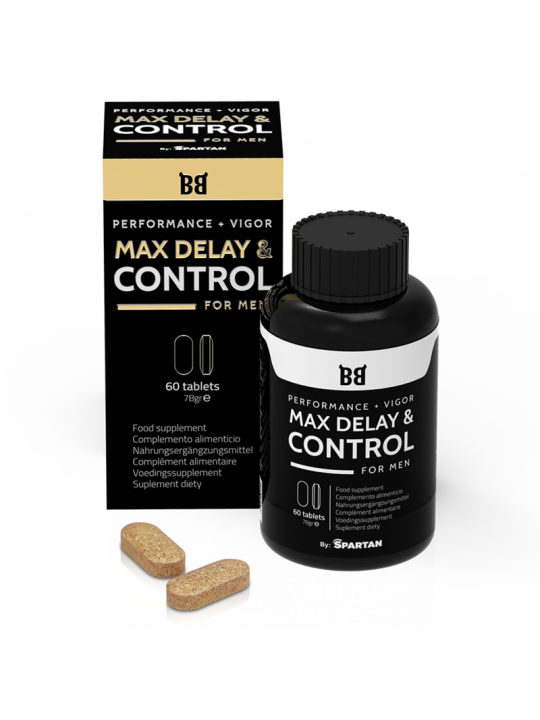 MAX DELAY & CONTROL MÁXIMO RENDIMIENTO PARA HOMBRE 60 CÁPSULAS DE LA MARCA BLACK BULL