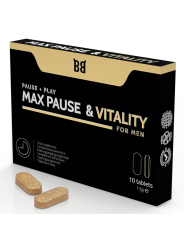 MAX PAUSE & VITALITY RETARDANTE PARA HOMBRE 10 CÁPSULAS DE LA MARCA BLACK BULL