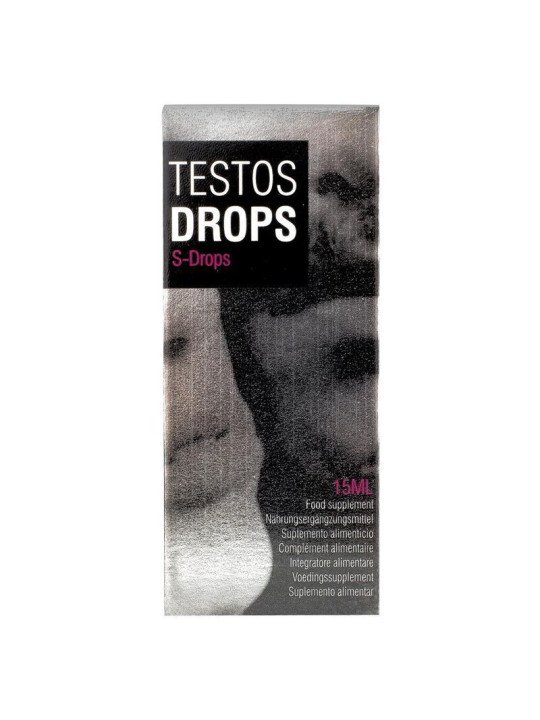 TESTOS DROPS BEBIDA AFRODISIACA PARA HOMBRE 15 ML DE LA MARCA COBECO PHARMA