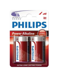 POWER ALKALINE PILA D LR20 BLISTER*2 DE LA MARCA PHILLIPS