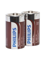 POWER ALKALINE PILA D LR20 BLISTER*2 DE LA MARCA PHILLIPS