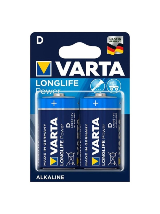 LONGLIFE POWER PILA ALCALINA D LR20 BLISTER*2 DE LA MARCA VARTA