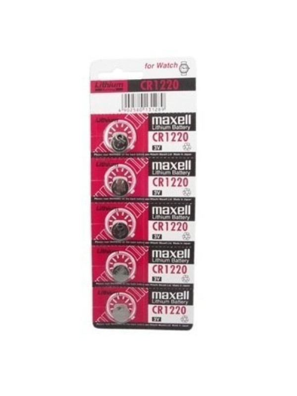 PILA BOTON LITIO CR1220 3V BLISTER*5 DE LA MARCA MAXELL