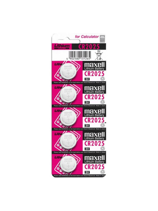 PILA BOTON LITIO CR2025 3V BLISTER*5 DE LA MARCA MAXELL