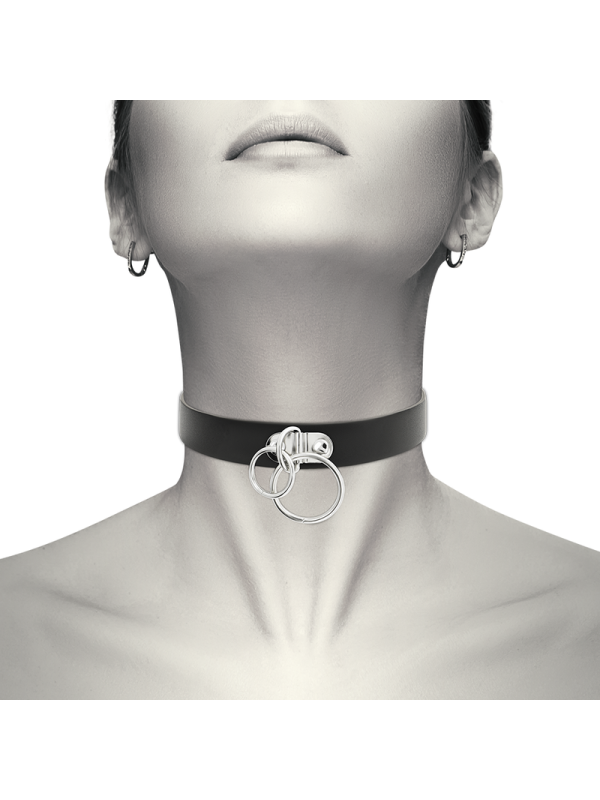 CHOKER CUERO VEGANO DOBLE ANILLA DE LA MARCA COQUETTE ACCESSORIES