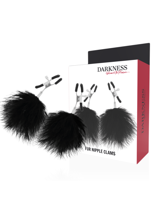 PINZAS PARA PEZONES CON POMPONES 2 DE LA MARCA DARKNESS SENSATIONS