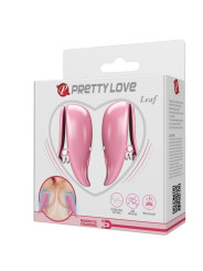 LEAF PINZAS VIBRATORIAS PARA PEZONES ROSA DE LA MARCA PRETTY LOVE FLIRTATION