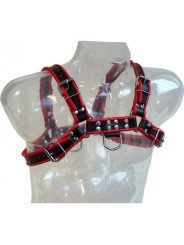 CHAIN HARNESS III BLACK / RED DE LA MARCA LEATHER BODY