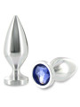 ANAL PLUG ALIMINUM COLOR CRISTAL GRANDE 10.16CM DE LA MARCA METAL HARD