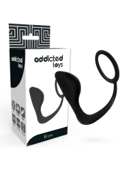 PLUG ANAL CON ANILLO PENE NEGRO DE LA MARCA ADDICTED TOYS