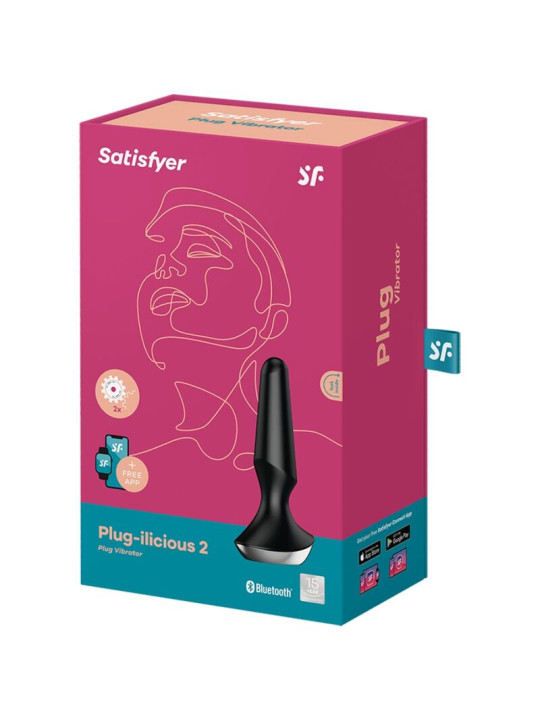 PLUG ILICIOUS 2 PLUG VIBRADOR NEGRO DE LA MARCA SATISFYER CONNECT