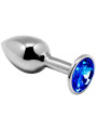 ANAL PLEASURE MINI PLUG METAL AZUL TALLA S DE LA MARCA ALIVE