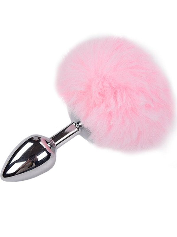 ALIVE - ANAL PLEASURE PLUG LISO METAL POMPON ROSA TALLA M DE LA MARCA ALIVE