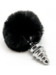 ANAL PLEASURE PLUG ESPIRAL METAL POMPON NEGRO TALLA M DE LA MARCA ALIVE