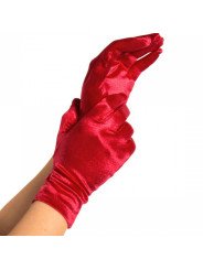 GUANTES SATIN ROJO DE LA MARCA LEG AVENUE ACCESSORIES