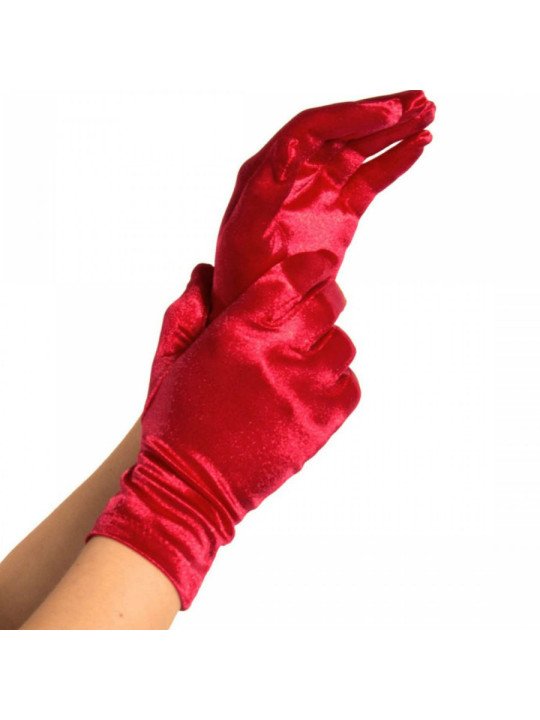 GUANTES SATIN ROJO DE LA MARCA LEG AVENUE ACCESSORIES