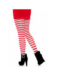 MEDIAS DE RAYAS BLANCO/ROJO DE LA MARCA LEG AVENUE HOSIERY