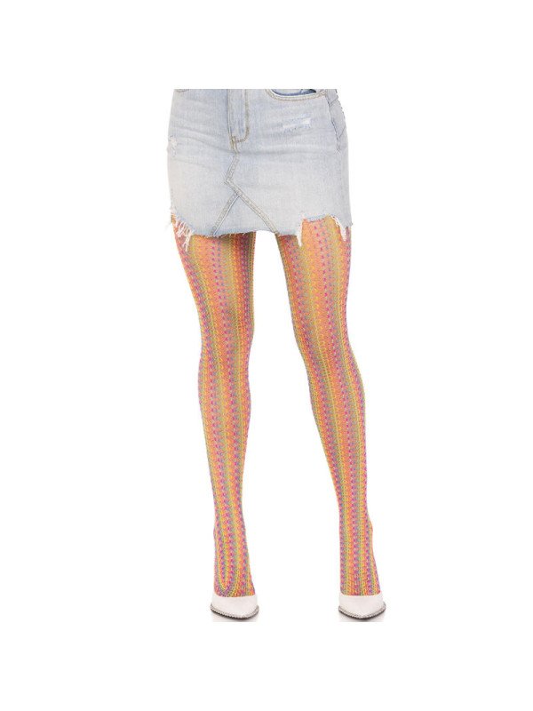 LEG AVENUE - MEDIAS DE CROCHET MULTICOLOR DE LA MARCA LEG AVENUE HOSIERY