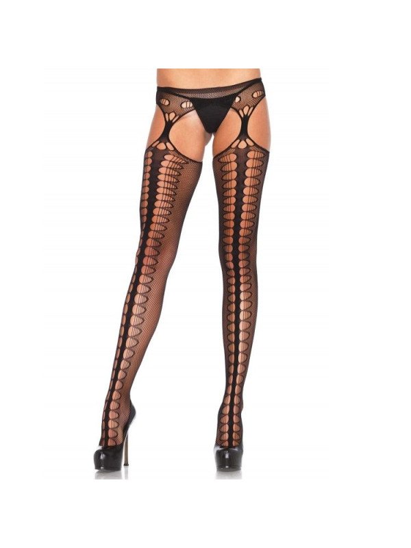 MEDIAS CON LIGUERO EXCLUSIVE NEGRO DE LA MARCA LEG AVENUE HOSIERY