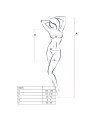 WOMAN BS025 BODYSTOCKING ESTILO VESTIDO NEGRO TALLA UNICA DE LA MARCA PASSION WOMAN BODYSTOCKINGS