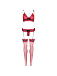 SET TRES PIEZAS DE ENCAJES TALLA UNICA - ROJO DE LA MARCA LEG AVENUE SETS