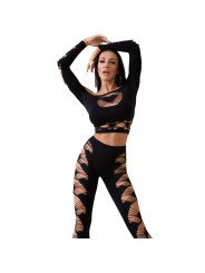 CR 4436 TOP & LEGGINS NEGRO S/L DE LA MARCA CHILIROSE SETS