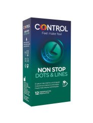 NONSTOP PUNTOS Y ESTRIAS PRESERVATIVOS 12 UNIDADES DE LA MARCA CONTROL CONDOMS