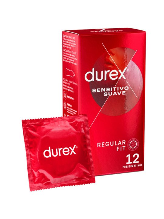 SENSITIVO SUAVE 12 UNIDADES DE LA MARCA DUREX CONDOMS