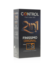 DUO FINISIMO + LUBRICANTE 6 UNIDADES DE LA MARCA CONTROL CONDOMS