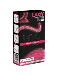 LADY CONDOM PRESERVATIVOS FEMENINOS CON LIGUERO SIN LATEX 3 UNIDADES DE LA MARCA UNIQ