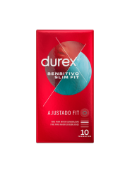 SENSITIVO SLIM FIT 10 UNIDADES DE LA MARCA DUREX CONDOMS