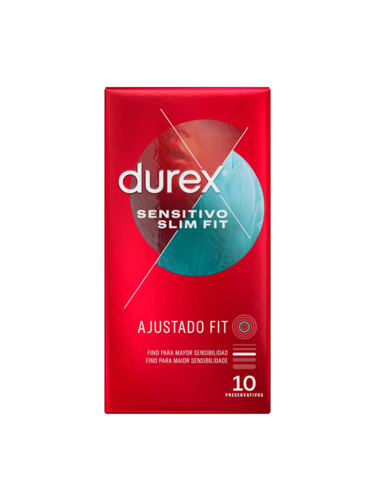 SENSITIVO SLIM FIT 10 UNIDADES DE LA MARCA DUREX CONDOMS